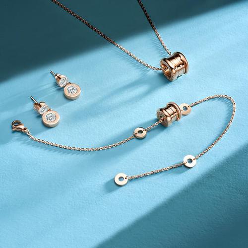 英国hik珠宝饰品小蛮腰系列项链耳钉手链套装18k镀金925纯银三件套